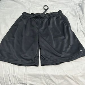 Russell Athletics Shorts in very dark gray, almost black.  Gently worn.